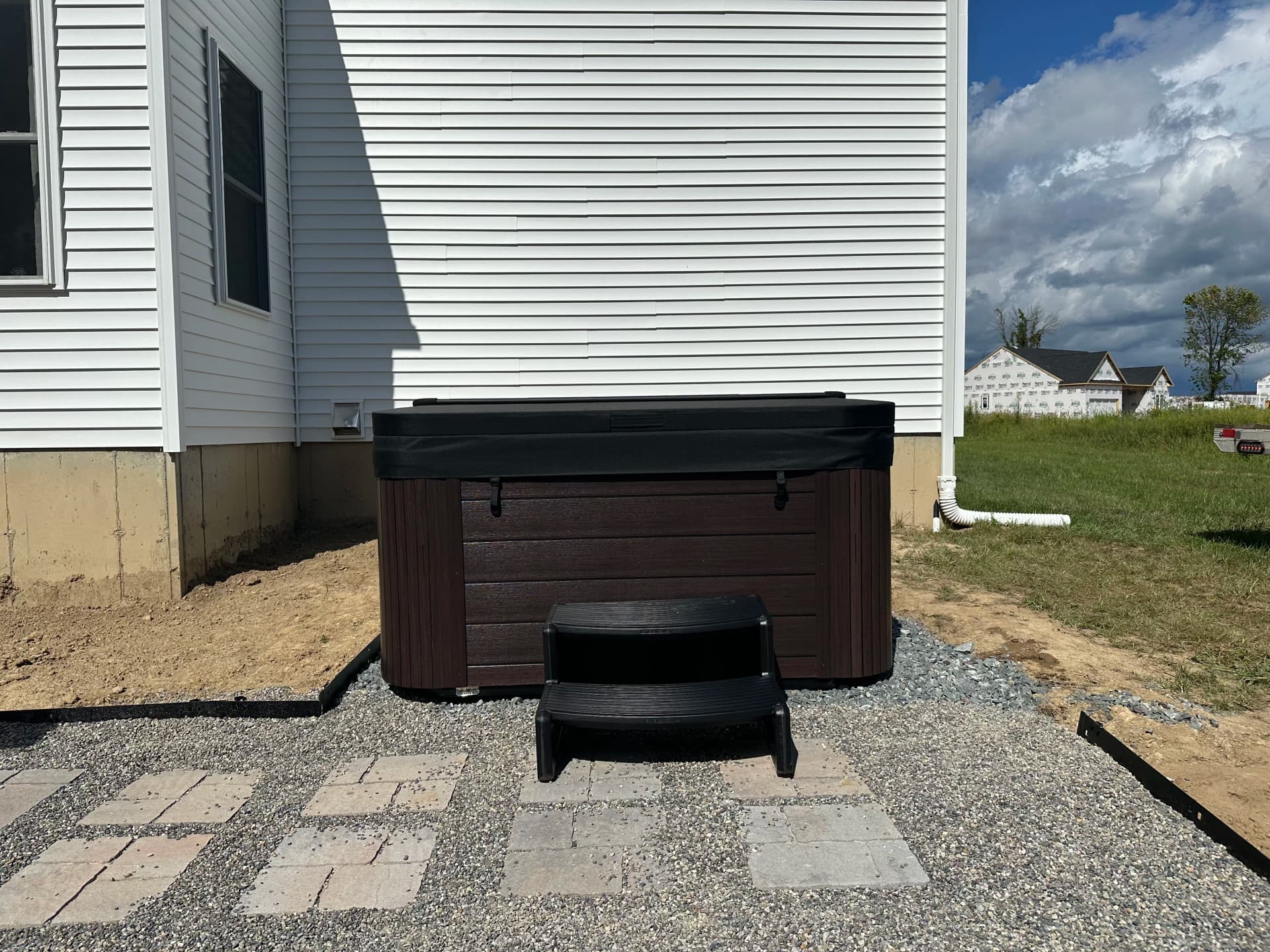 Gallery photos for Paver Sidewalk and Hot Tub Pad Install in Mechanicville: Image #9