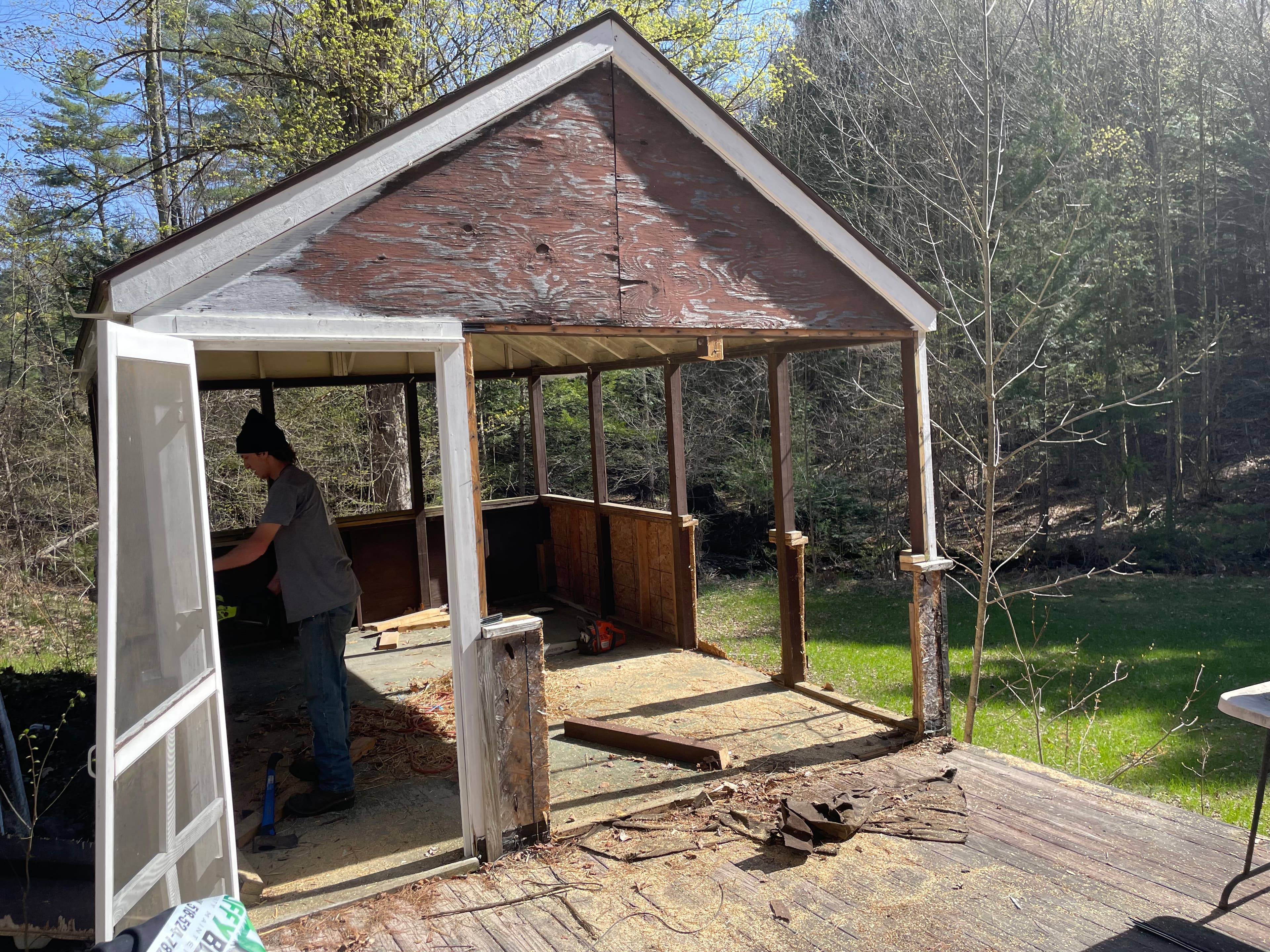 Project Screened Porch Removal Deck Demo and Property Cleanup in West Fort Ann image