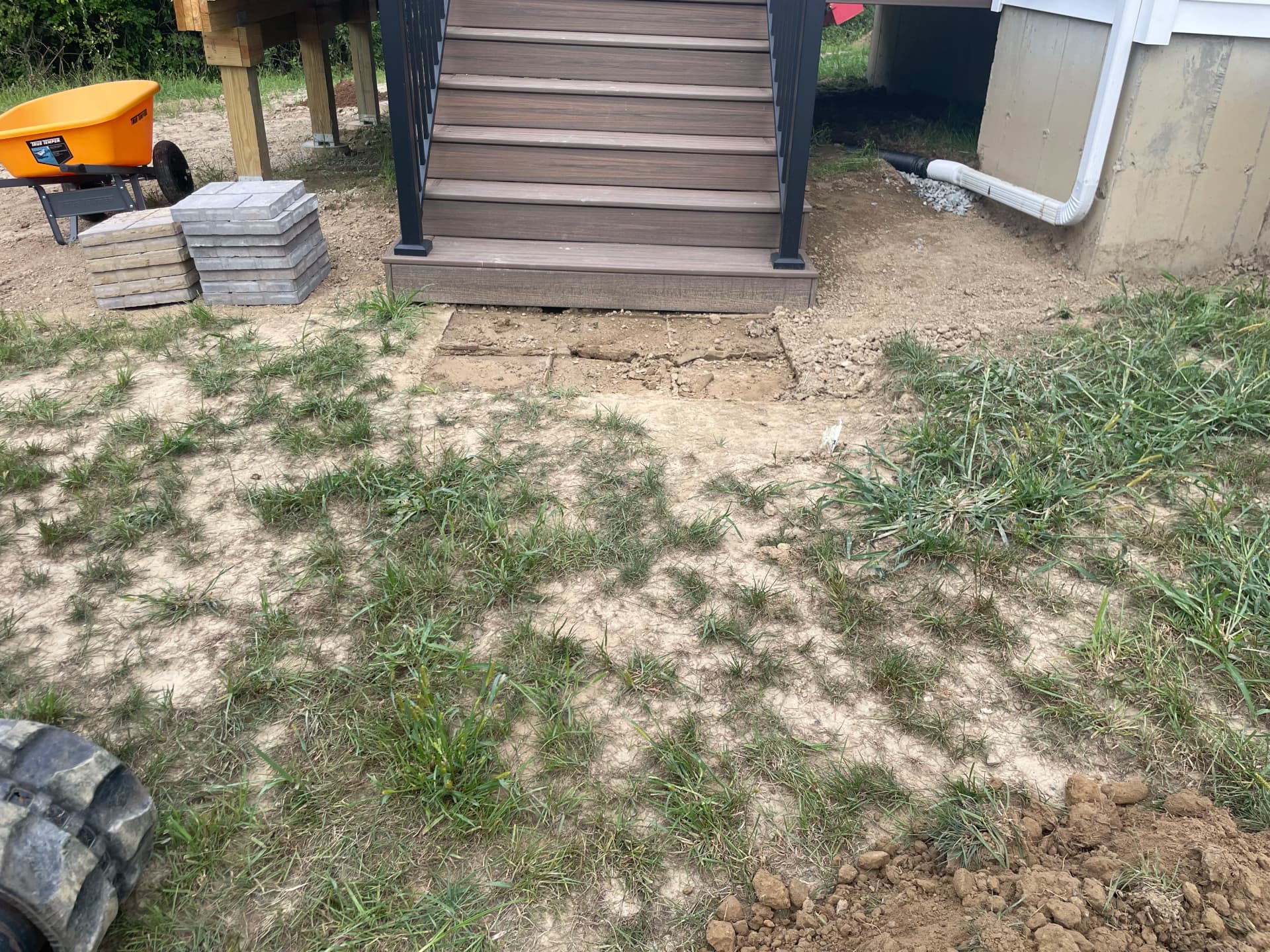 Paver Sidewalk and Hot Tub Pad Install in Mechanicville