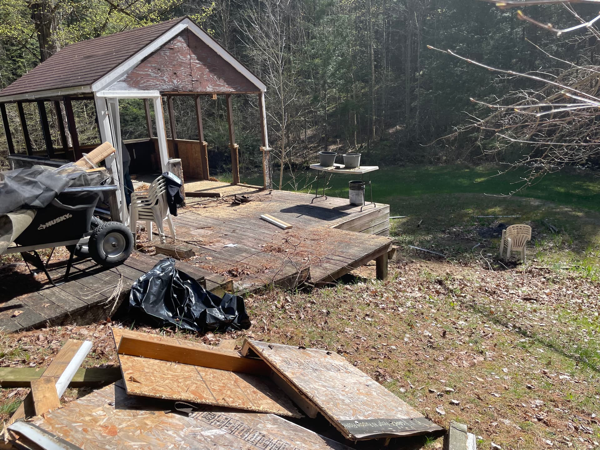 Gallery photos for Screened Porch Removal Deck Demo and Property Cleanup in West Fort Ann: Image #1