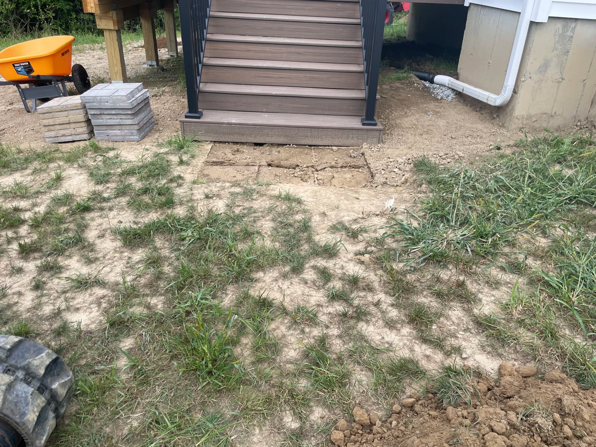 Paver Sidewalk and Hot Tub Pad Install in Mechanicville