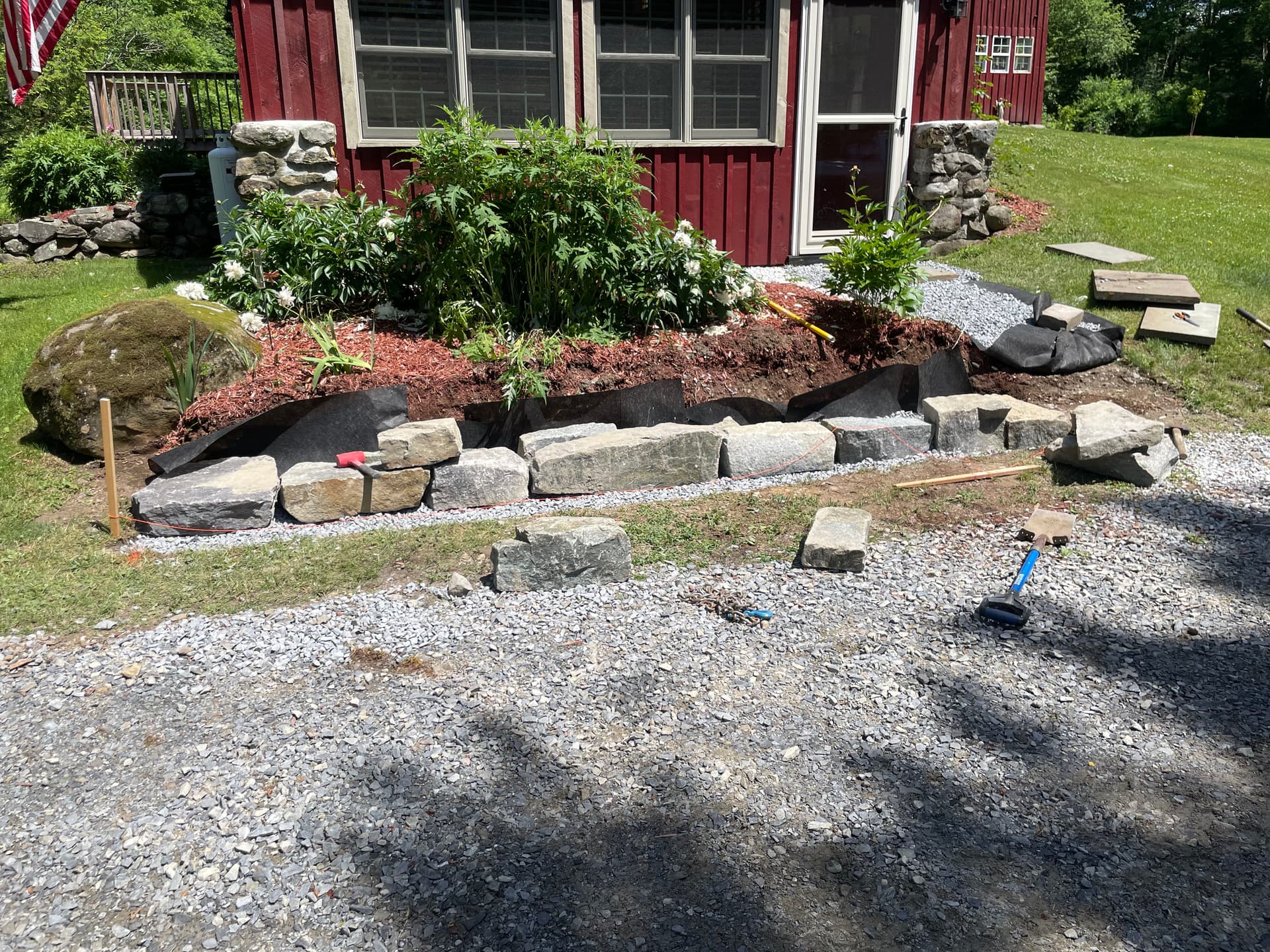 Gallery photos for Failing Retaining Wall Torn Out and Rebuilt Right in Argyle NY: Image #3