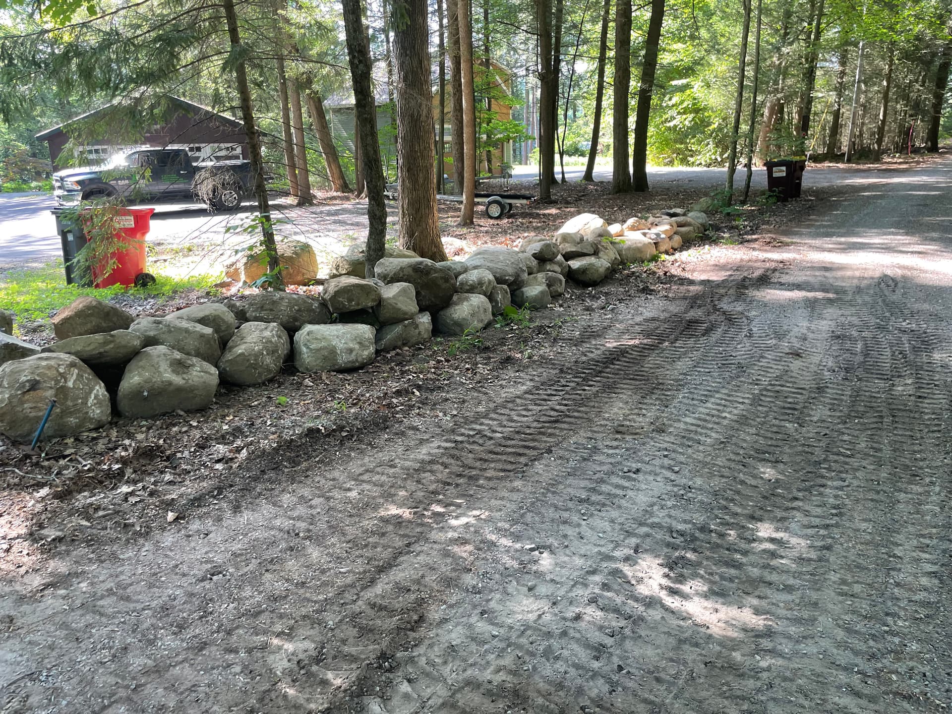 Gallery photos for Two-Tier Boulder Landscape Wall Built in Fort Ann: Image #4