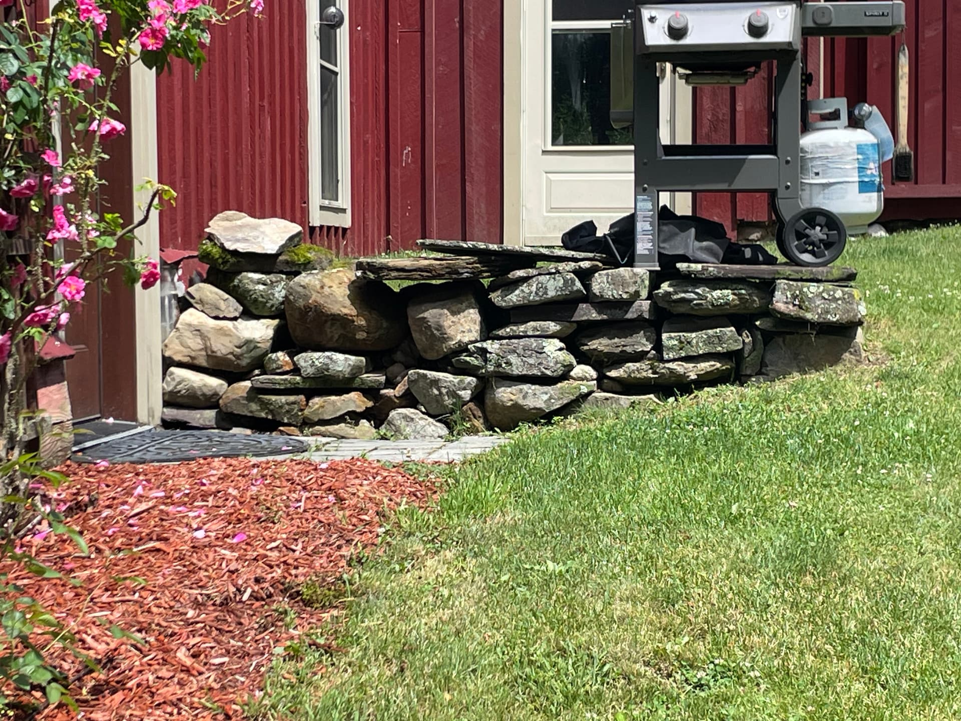 Gallery photos for Failing Retaining Wall Torn Out and Rebuilt Right in Argyle NY: Image #2