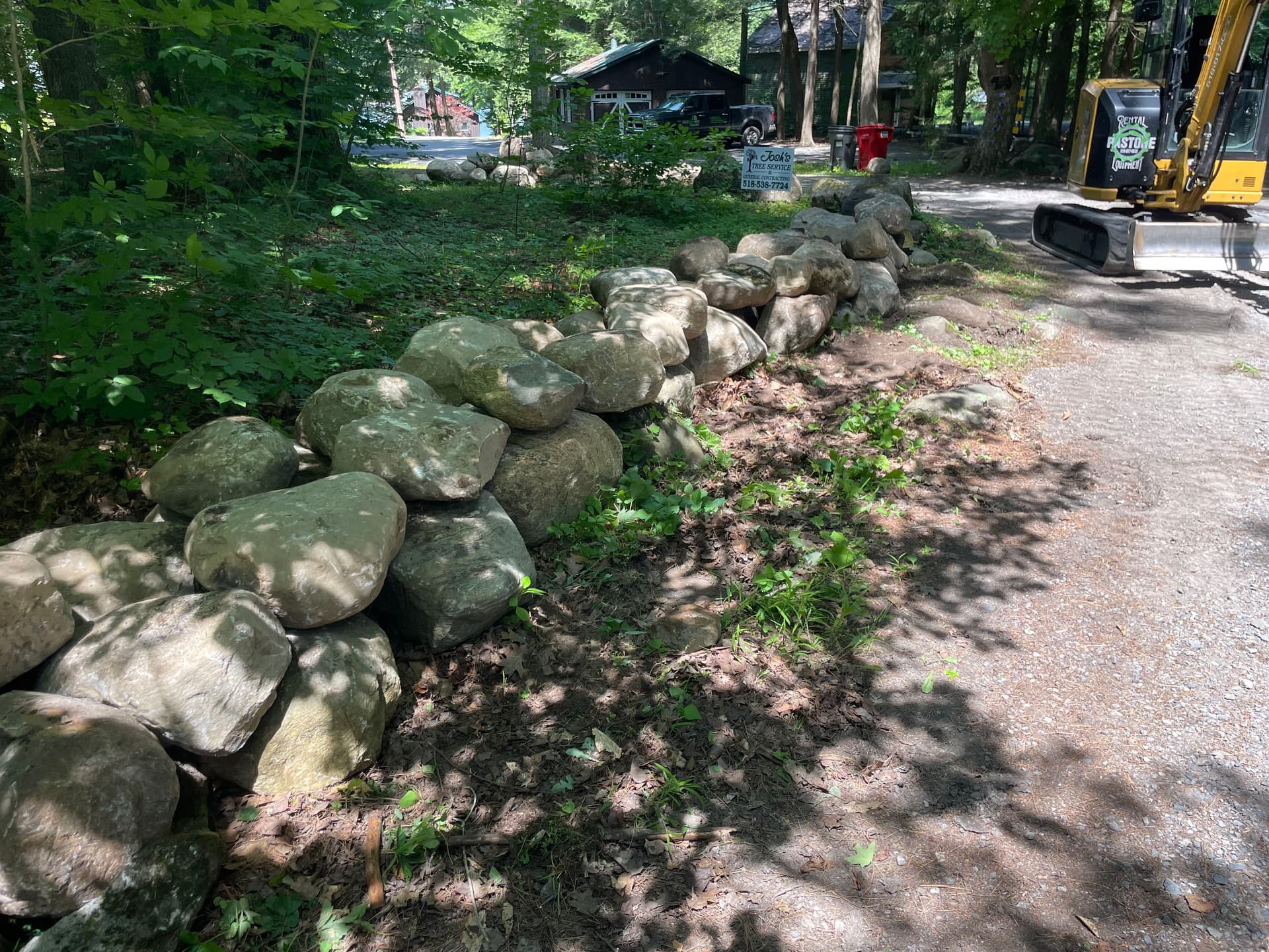 Gallery photos for Two-Tier Boulder Landscape Wall Built in Fort Ann: Image #2